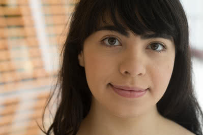 Itzel Gonzalez Ishida in Greenberg Building atrium